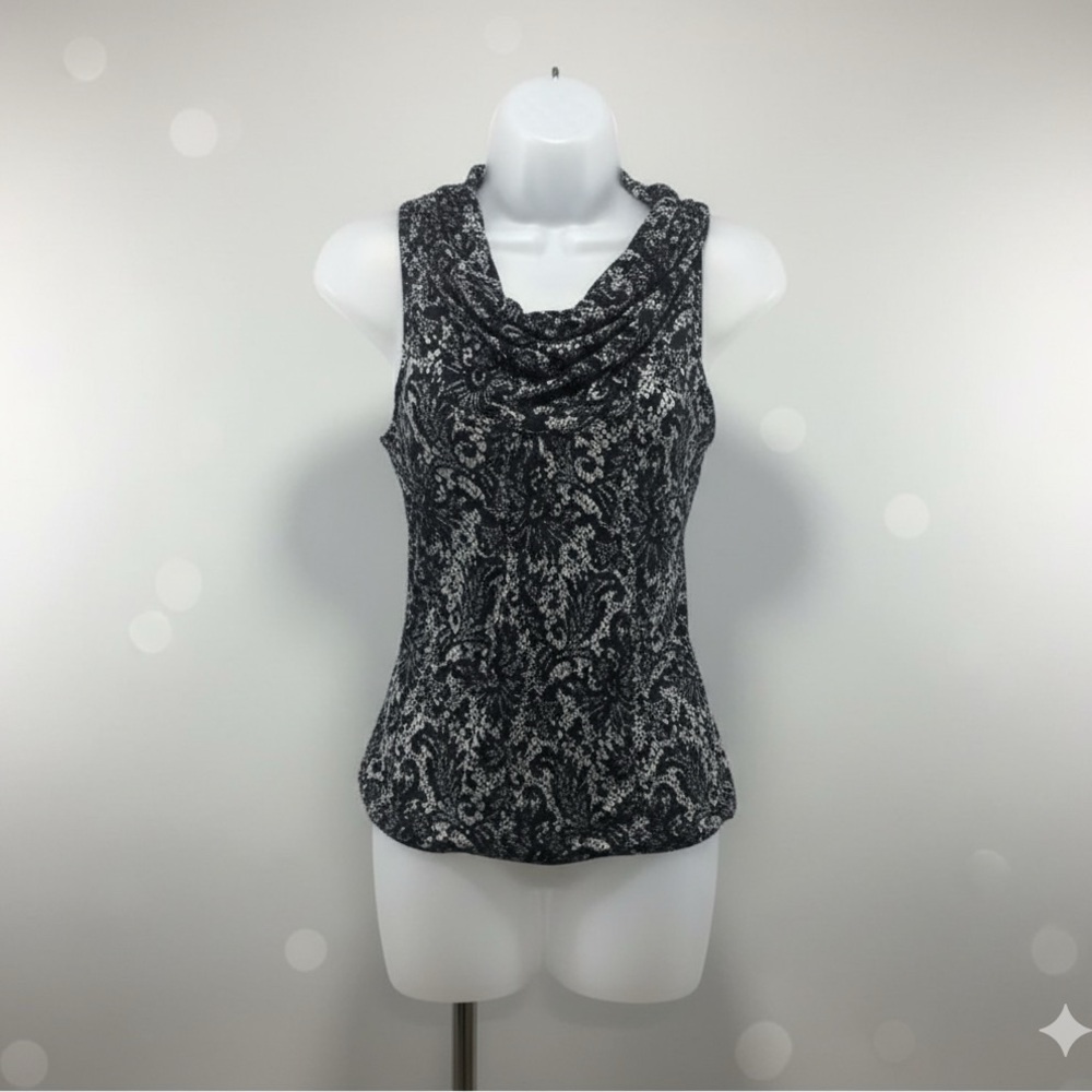 August Silk Blouse Black and white Size S